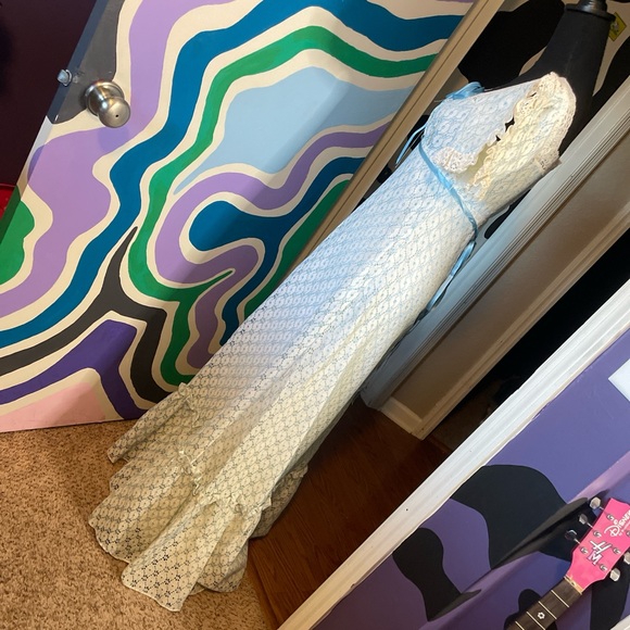 Vintage Blue Lace Dress - Picture 3 of 5